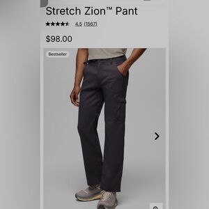 Men's prAna Stretch Zion Pants | Medx34L